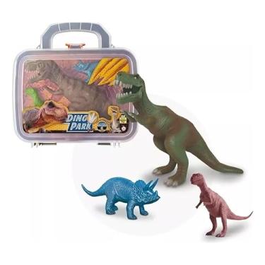 Imagem de SAMBA TOYS Maletinha De Dinossauros Borracha Sortidos Brinquedo Dino Vulcão