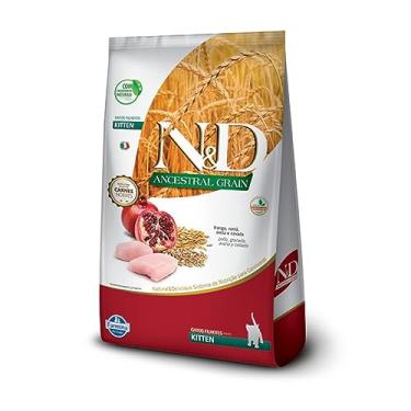 Imagem de N&D Ancestral para Gatos Filhotes de Todas as Raças Sabor Frango, Romã, Aveia e Cevada 7,5Kg