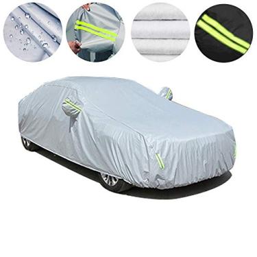 Imagem de Duobao-us Capa de carro PEVA para Mercedes-Benz S400, proteção contra todos os climas, impermeável, à prova de vento, à prova de neve, resistente a UV, com tiras refletoras, verde (535 x 200 x 160 cm)