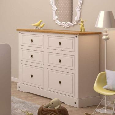 Imagem de Cômoda Infantil 6 Gavetas Smile Móveis Serpil Bege