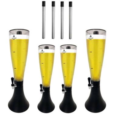 Imagem de Kit com 4 Torres de Chopp Marcbeer 3,5 Litros e 4 Refis Extra - Marchesoni