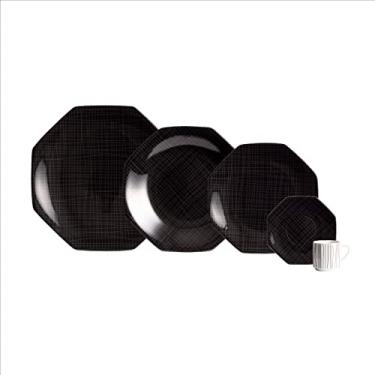 Imagem de Serviço de Jantar e Café 30 Peças em Porcelana, Modelo Octogonal Orion, Decoração Apollo, Porcelana Schmidt