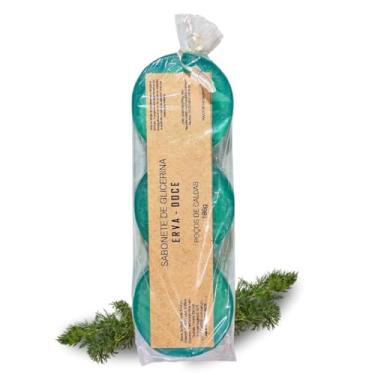 Imagem de Sabonete Erva Doce Natural com glicerina Kit 3 barras - Artesanal Poços de Caldas
