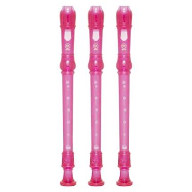 Imagem de Kit 3 Flautas Doce Soprano Germânica Em C YRS-20G Rosa