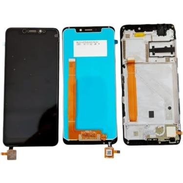 Imagem de SHOWGOOD 14 cm para Vodafone Smart N10 VFD-630 VFD 630 VFD630 Display LCD + peça sobressalente para montagem de digitalizador de telefone com tela sensível ao toque (preto com moldura)