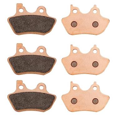 Imagem de BLCYANUE Pastilhas de freio para Harley Davidson Electra Glide Ultra Classic Road King Fatboy Dyna Heritage Softail Night Train Touring, Low Rider, Wide Glide, Super Glide, Pastilhas de freio de cobre