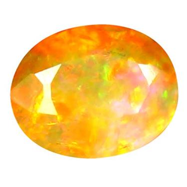 Imagem de 1,86 ct AAA+ Corte oval de qualidade premium de pedra preciosa (10 x 8 mm) opala arco-íris não aquecida opala genuína solta