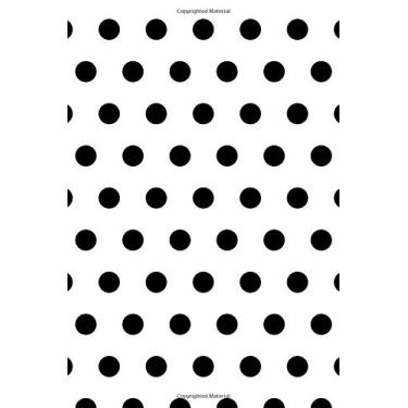 Imagem de Planejador de objetivos: Padrão de bolinhas pretas em fundo branco Planejador de objetivos sem costura 100 páginas (tamanho grande de 15 x 23 cm)