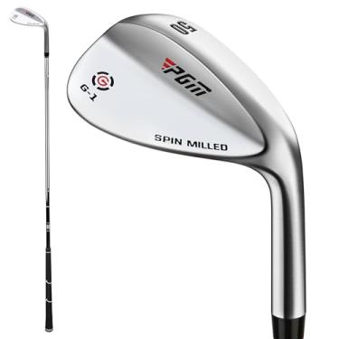 Imagem de PGM Conjunto de cunha de golfe - 50/52/54/56/58/60/62/64 graus, areia, cunhas de lóbulo - mão direita - face fresada para mais rotação - fuga fácil de bunker