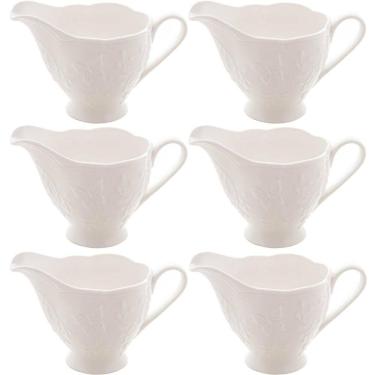 Imagem de 6 Porta Molhos Porcelana New Bone Branca 200ml Lyor Molheira