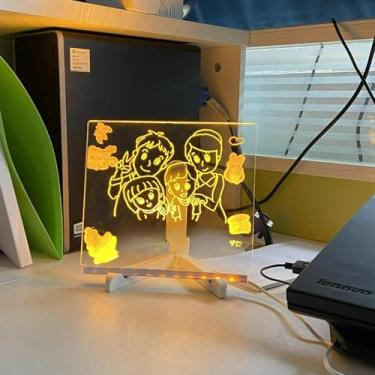 Imagem de Quadro de notas com cores, prancheta, prancheta, quadro acrílico de apagamento a seco(15 * 15cm)