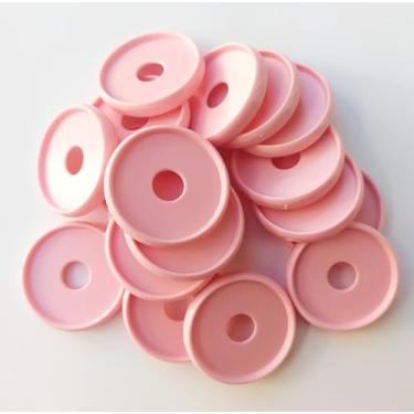 Imagem de Kit 12 Discos G 32mm de Caderno Infinito Sistema Inteligente Amor Infinito Cadernos - Círculo (Rosa Claro)