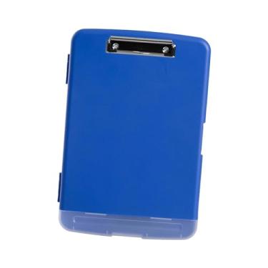 Imagem de Almencla Prancheta de baixo com armazenamento e suporte para caneta, organizador de prancheta de tamanho A4, PP, prancheta de enfermagem multifuncional, azul escuro