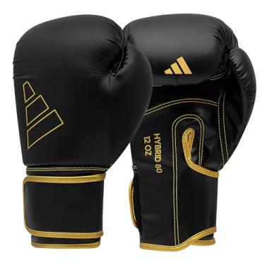 Imagem de adidas Boxing Gloves - Hybrid 80 - for Boxing, Kickboxing, MMA, Bag, Training & Fitness - Boxing Gloves for Men & Women - Weight (12 oz, Black/Gold)
