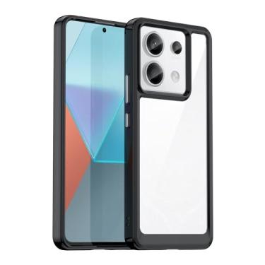 Imagem de Zotita Capa para celular Redmi Note 13 Pro 5G, com proteção de absorção de choque leve e de alta transparência, material TPU para toque confortável, câmera de tela para alta proteção, (preto)