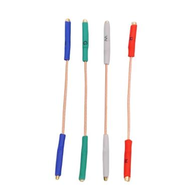 Imagem de KOOKFJLLZ Cartucho de toca-discos para fios de chumbo Headshell, clipes banhados a ouro 7N OFC Fios de cartucho Phono Fio Litz