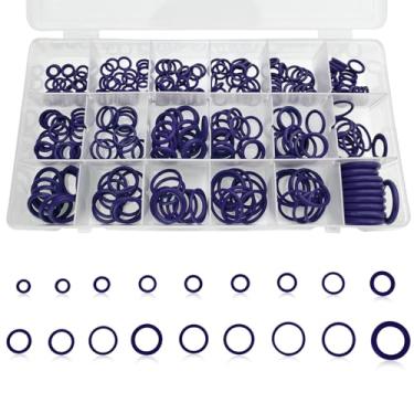 Imagem de NTNEV 270 peças de arruela de vedação de vedação, vedação de compressor de ar condicionado de carro, conjunto sortido de vedação de borracha de 18 grelhas, adequado para condicionadores de ar