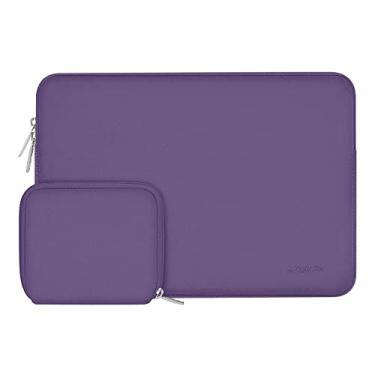 Imagem de MOSISO Capa para laptop de 13,3 polegadas, 13 a 13,3 polegadas compatível com MacBook Air/Pro 13/Pro 14, notebook HP Dell ASUS, Lenovo, bolsa de neoprene para computador com capa pequena, roxo uva