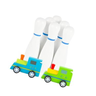 Imagem de Fancyes Kit de boliche infantil com pinos e carrinhos coloridos