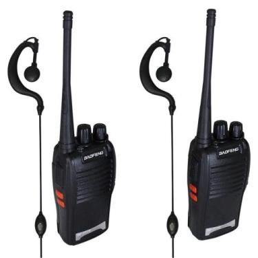 Imagem de Rádio Comunicador Walk Talk 16 Canais com Fone De Ouvido - Baofeng