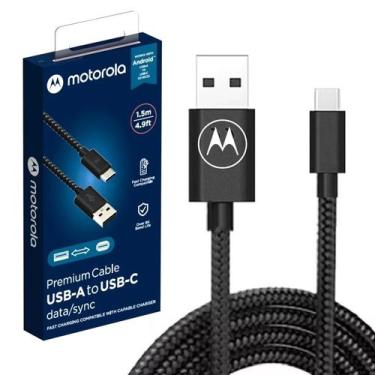 Imagem de Cabo Carregador Cordão Motorola Original Usb-C 1,5 Metro - Moto G100, 