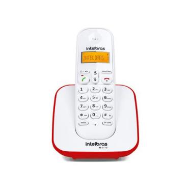 Imagem de Telefone sem Fio Digital TS 3110 Branco com Vermelho Intelbras