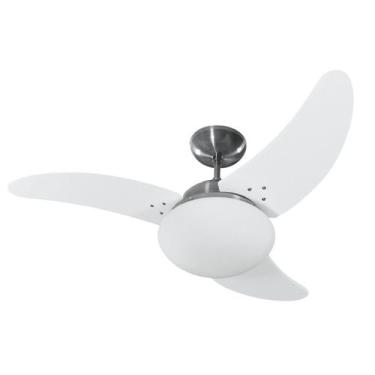Imagem de Ventilador solano 3 pas aco escovado branco tron 220v, SOLANO, 220V