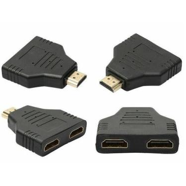 Imagem de Duplicador De Sinal Hdmi Imagem Adaptador Duplo 1 A 2 Saídas - Xtrad