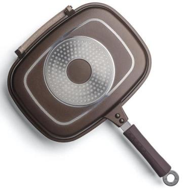 Imagem de Panela Grill Frigideiras Duplo Indução Ceramico 3,2L Belga - MTA, Marr