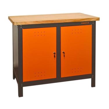 Imagem de Bancada Profissional Fechada 1,10 metros Cinza e Laranja Presto