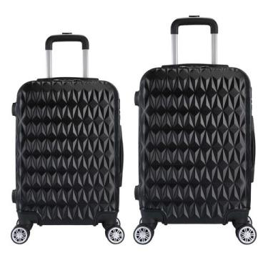 Imagem de Kit 2 Mala de Viagem ABS AC74 Grande e Media c/ 4 rodas 360º - EAGLE, 