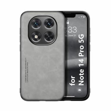 Imagem de Kepuch Silklike Capa para Redmi Note 14 Pro 5G - Case Placa de Metal Embutida - Cinza