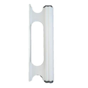 Imagem de Puxador Porta Portao Aluminio Madeira Ferro Buzio Reto Branco 150mm - 