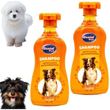 Imagem de kit 2 Shampoo Cachorro Pet Antipulgas Anticarrapatos 500ml - Dog Way -
