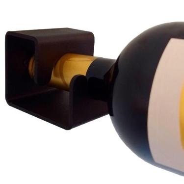 Imagem de Suporte Para Garrafas Strassis Design SD-2001 Metal Cor: Preto