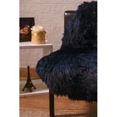 Imagem de Pelego Natural Preto Premium Lã Alta P - JS PELES