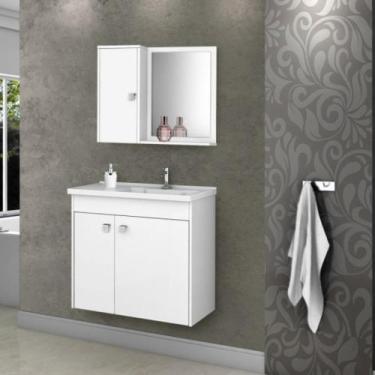 Imagem de Conjunto Gabinete e Espelheira Colmar Branco  - Mais de Casa