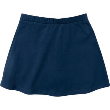 Imagem de Short Saia Infantil Menina Azul Marinho Básico Dia a Dia Feminino Esco