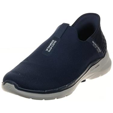 Imagem de Skechers Tênis masculino Gowalk 6 Slip ins Athletic Slip-On | Tênis casual com espuma viscoelástica, Azul marino, 13 X-Wide