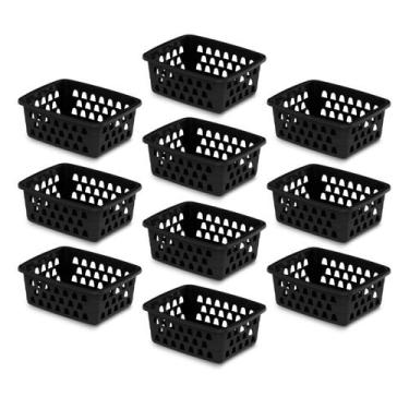 Imagem de Kit 10 Cesto Organizador Multiuso Decorativo Pequeno p/ Gaveta Armário
