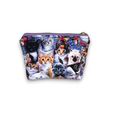 Imagem de Necessaire Estampada Tamanho Pequeno - DaniBordados, Gatos