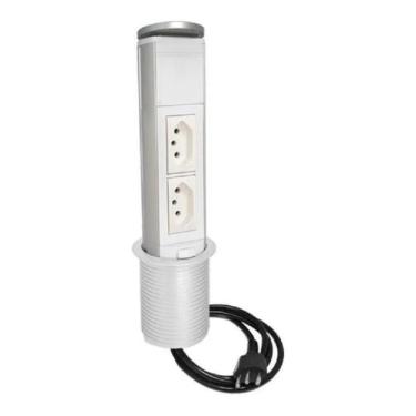 Imagem de Torre De Tomada Qtmov Multiplug Mini Toten C/ 02 10a Branca
