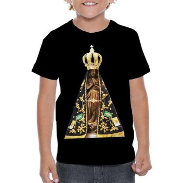Imagem de Camiseta infantil 162 - Nossa Senhora aparecida - Primus, Preto, 16