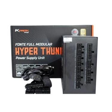 Imagem de Fonte Gamer Ktrok Hyper Thunder 850W Full Modular Gold Atx 3.1