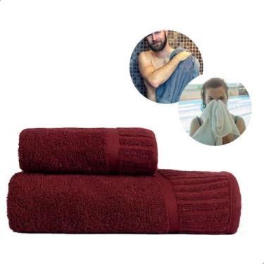Imagem de Kit 2 Toalhas de Banheiro p/ Secar o Rosto e Corpo pós Banho - Bella E
