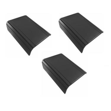 Imagem de Kit 03 un Esteiras Suporte Reta Flexivel P/ Braço Sofá Preta - MA SORP