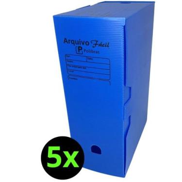 Imagem de Arquivo Morto Plástico Polionda Escritório Ofício 05 Caixa - Polibras