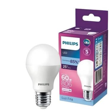 Imagem de Kit 20 Lampadas Led Bulbo 9W 806Lm Bivolt Philips, 127/220V, BRANCO-FR