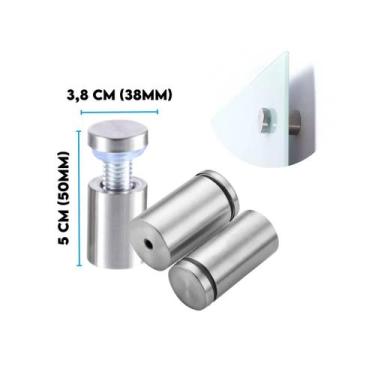 Imagem de Prolongador Aço Inox Escovado Vidro Madeira Ø38*50mm - Mixso 