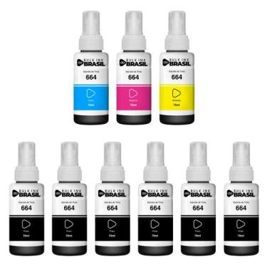 Imagem de KIT 09 tintas T664 para epson compatível com impressora L220, L355, L3